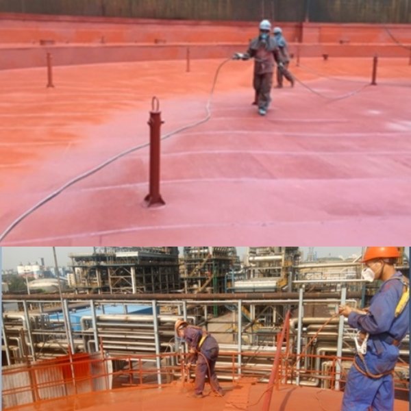 water base paint for oil tanks and petrochemical storage dome