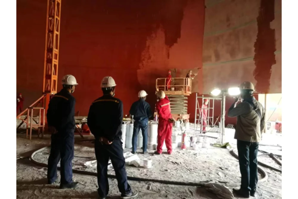 PC02-water base paints anti corrosion and anti rust kina coatings (3) PC02 Waterborne Epoxy static conductive and oil resistant practical solution of coating for refined oil tank interior surface